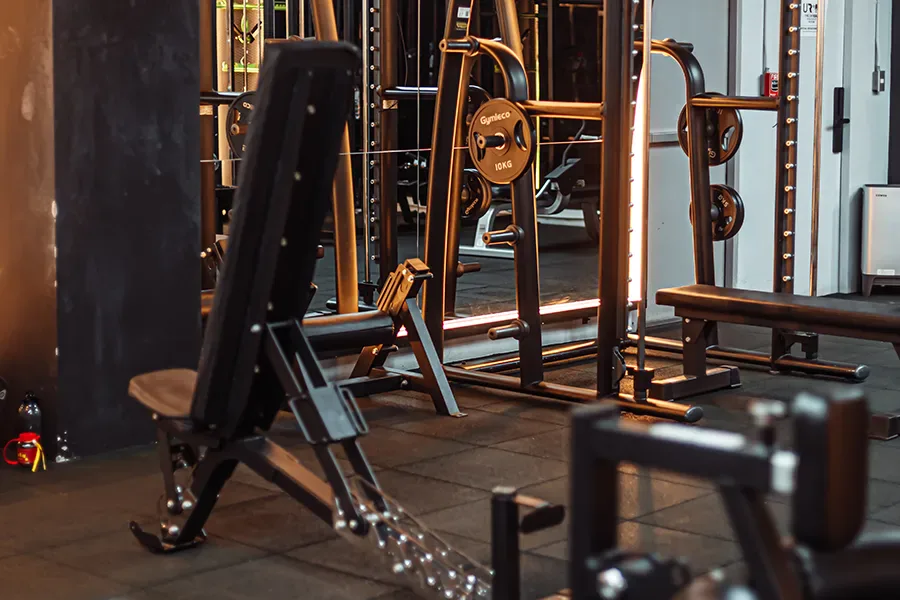 Dumbbells at UnReal Gym Bangkok Sukhumvit