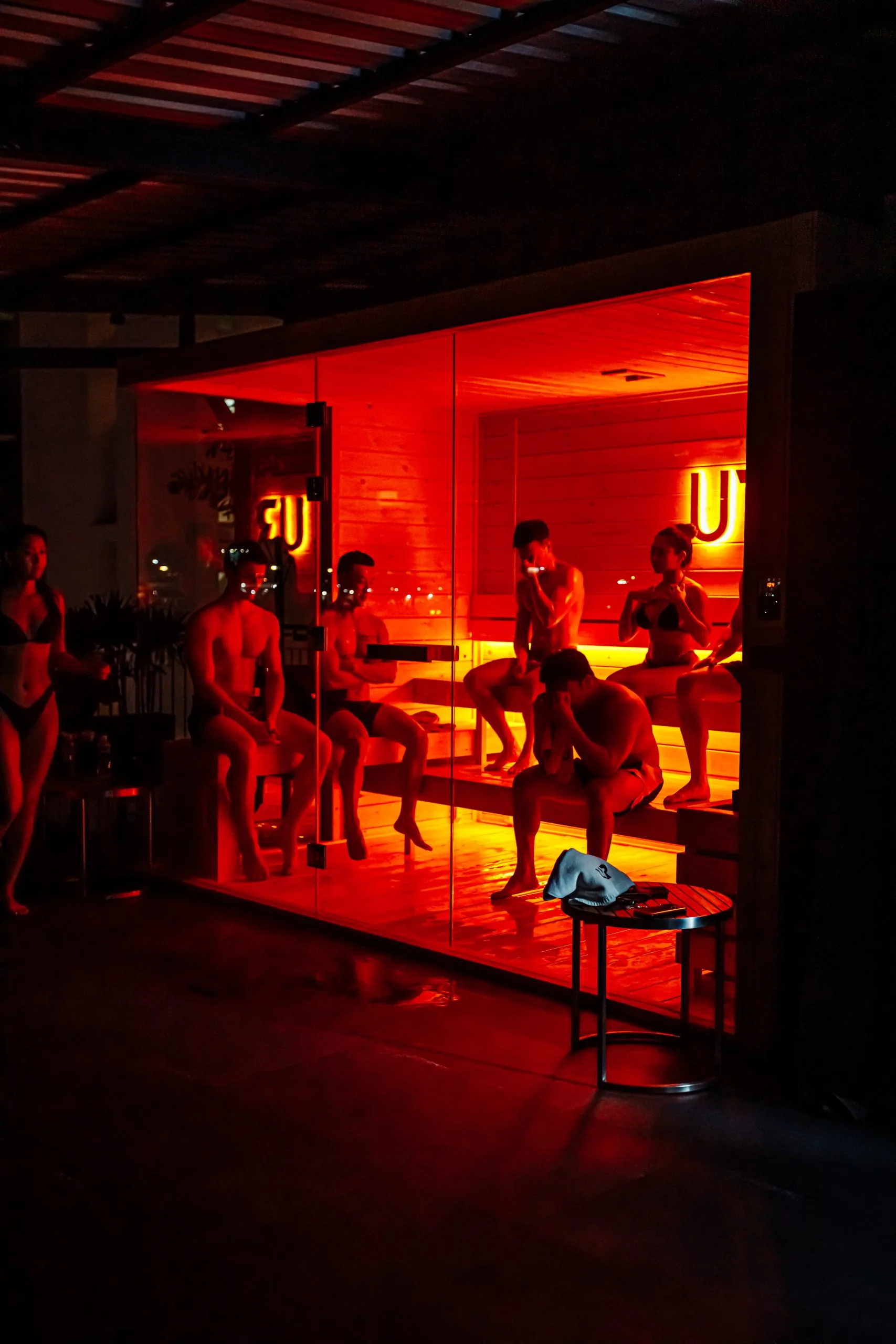 Posing rehearsal at UnReal Gym Bangkok